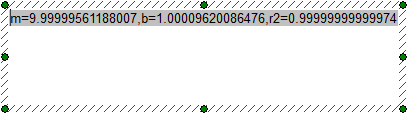 图 11.25  Linear Regression Token inserted into a Text Box (在文本框中线性回归标记)